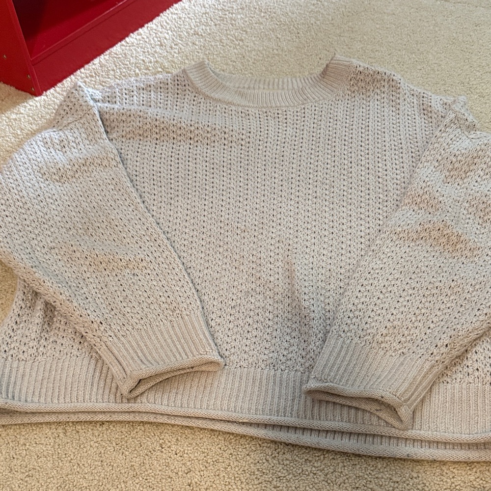 Universal Thread Light purple Open-Knit Crewneck Sweater